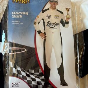Spirit Men Racing Suit Costume in Black and White